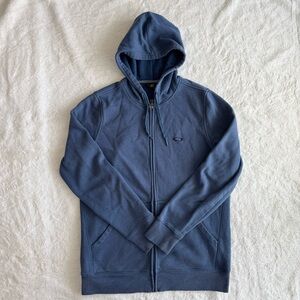 Oakley Hoodie Sweatshirt Mens Medium Blue Full Zipper